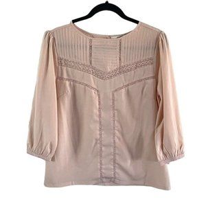 Antoinette Pink / Peach Blouse, Sz Medium